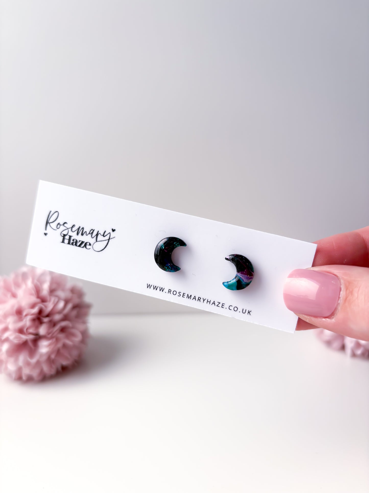 Galaxy Moon Studs