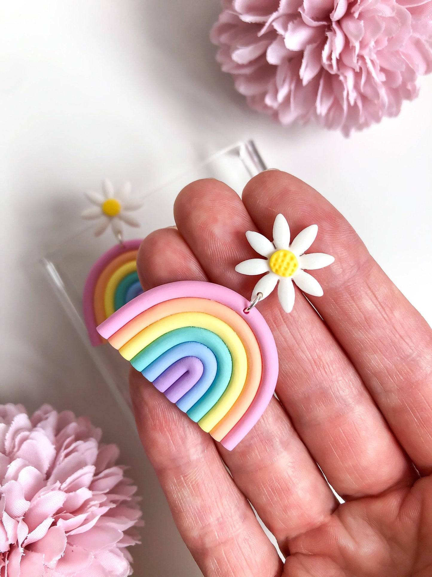 Daisy Rainbow Earrings