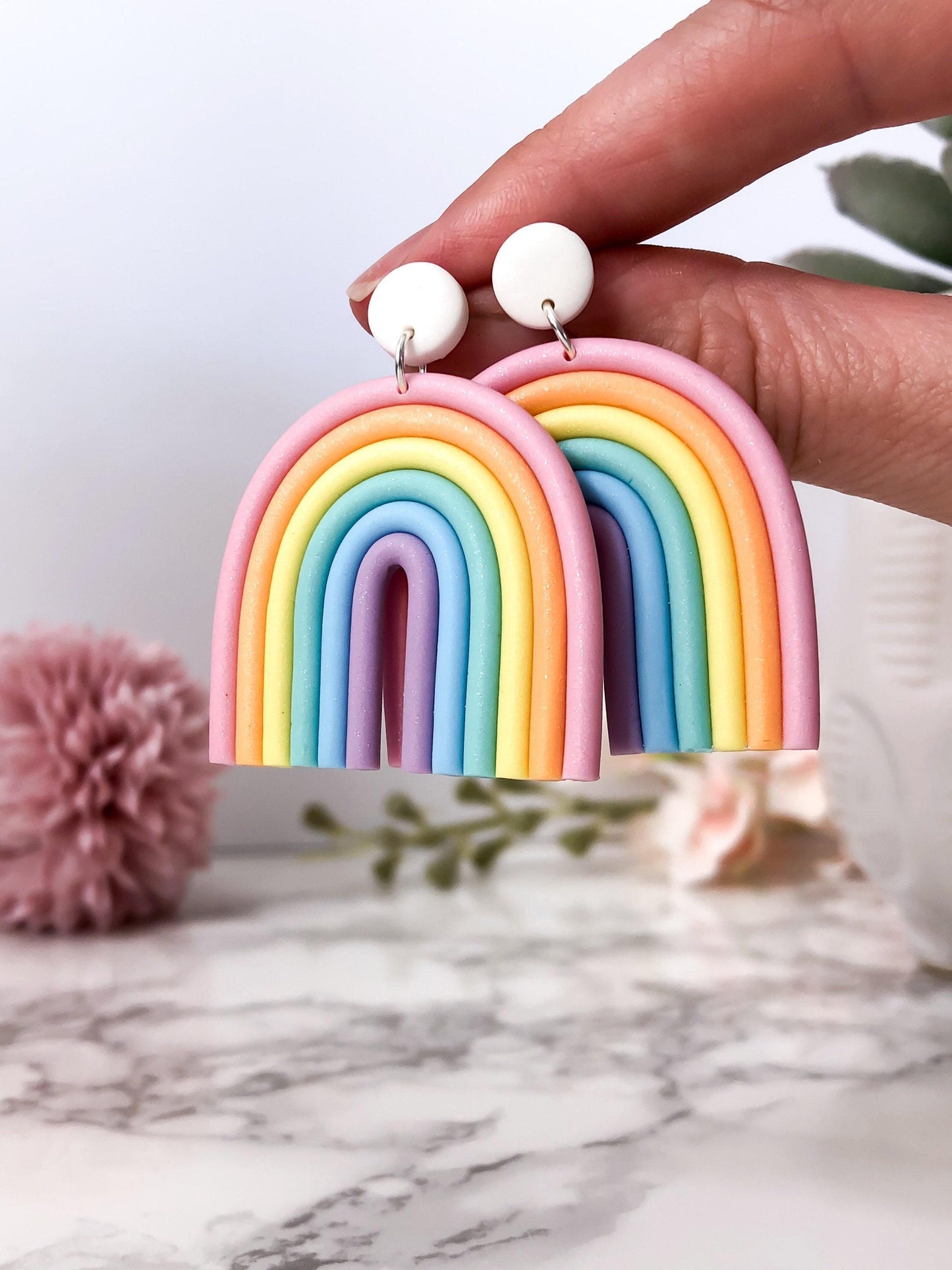 Big Rainbow Earrings