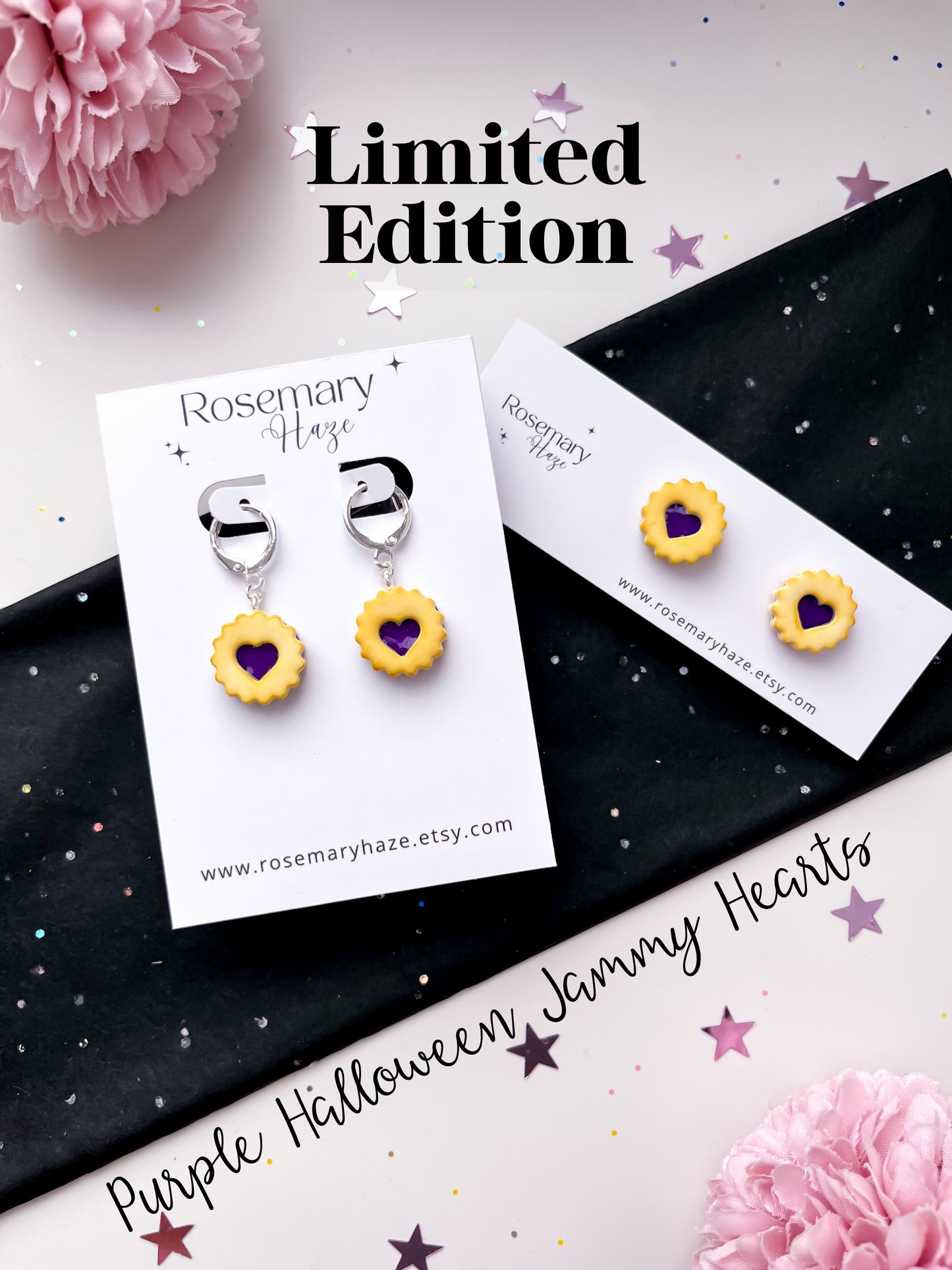 Halloween Jammy Heart Earrings