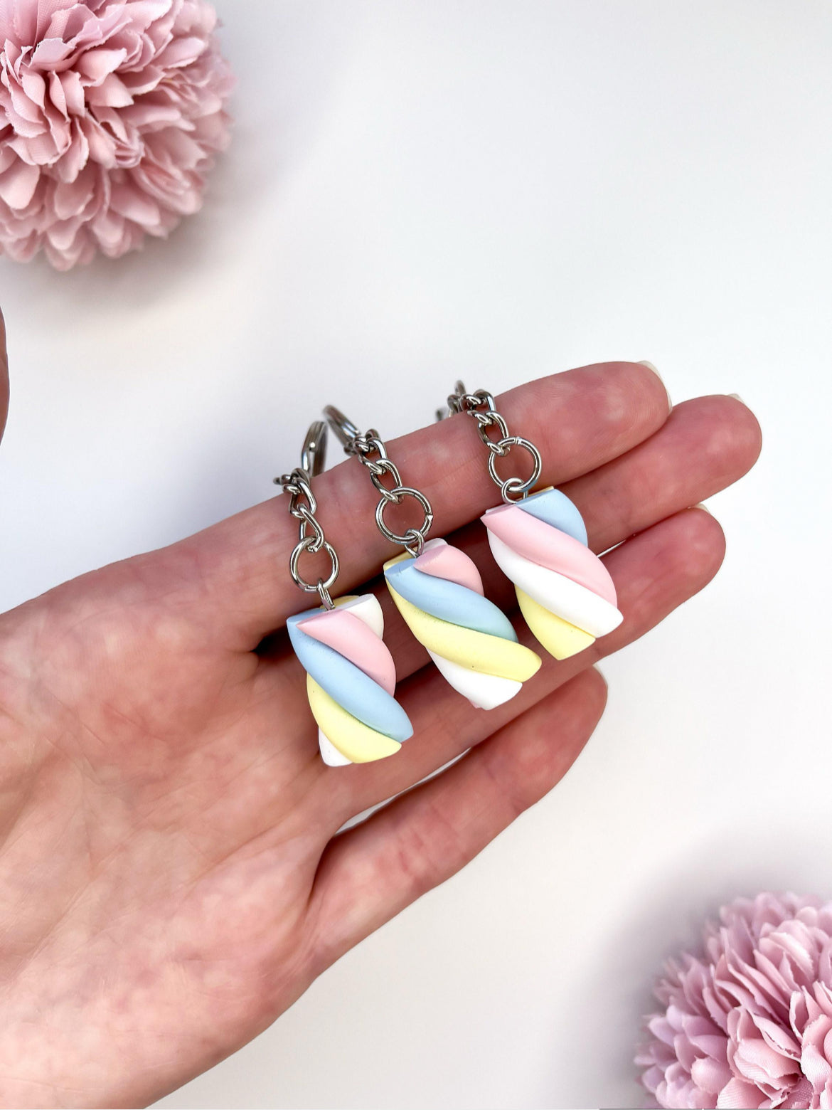 Marshmallow Flump Keyring