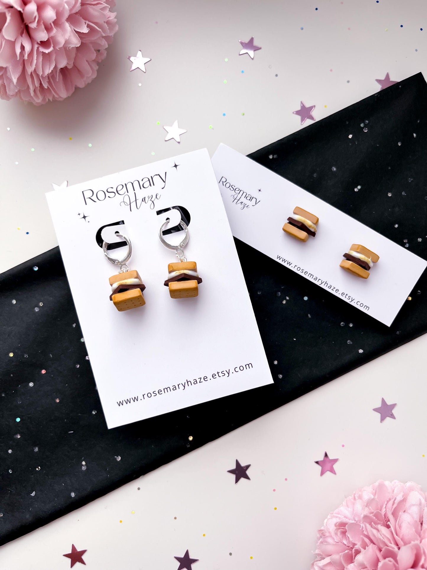 Autumn Food Earrings - studs & huggie hoops
