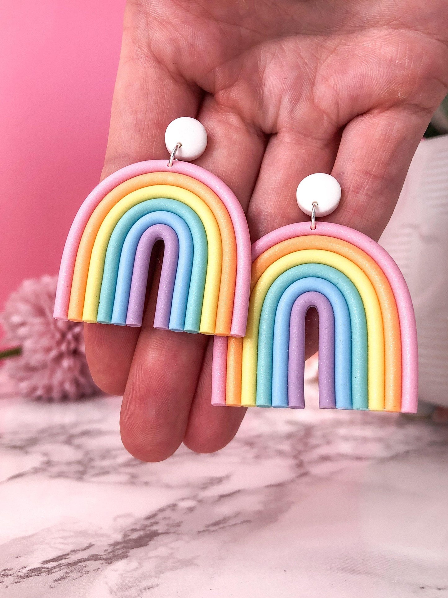 Big Rainbow Earrings