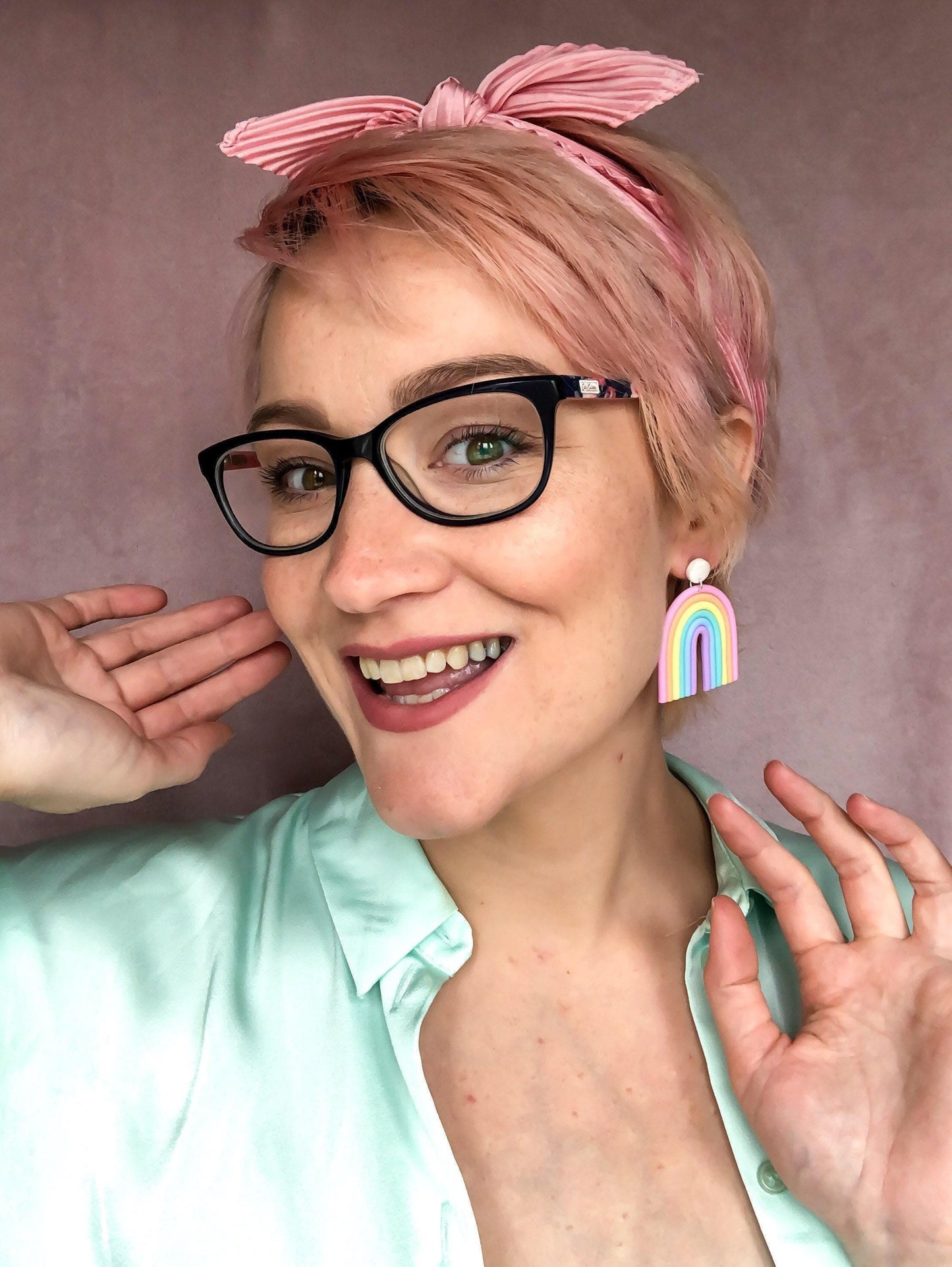 Big Rainbow Earrings