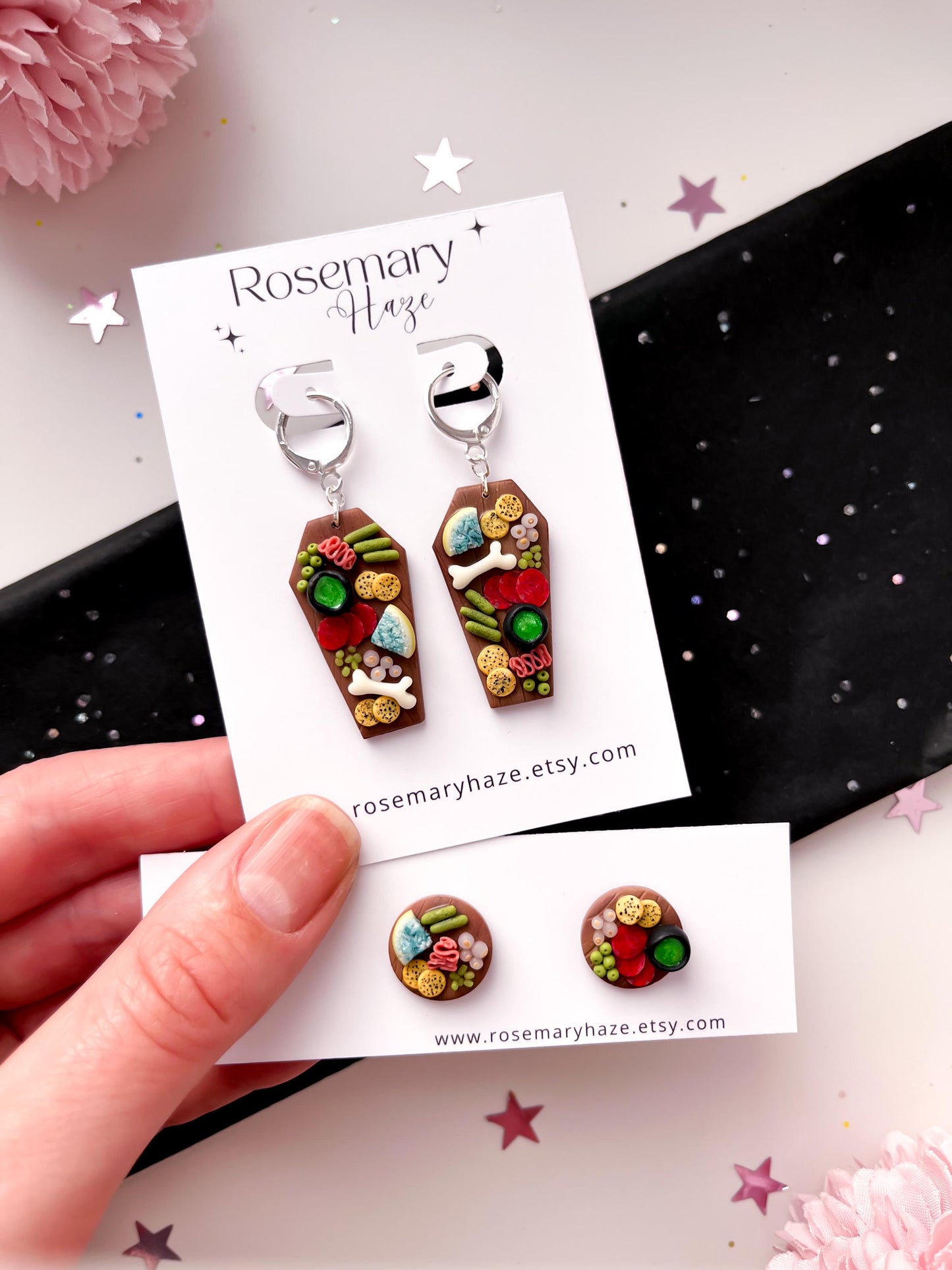 Spooky Charcuterie Board Earrings - Halloween edition