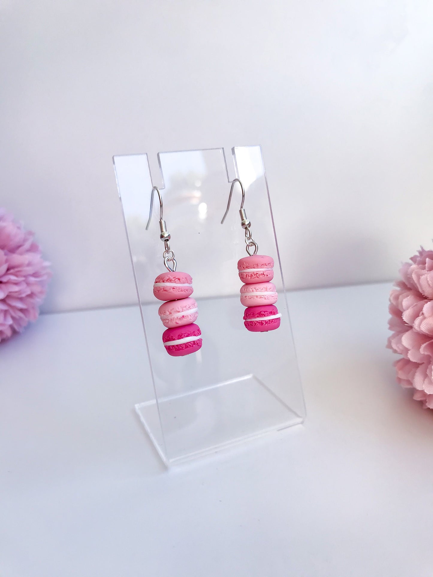 Pink Macaron Earrings