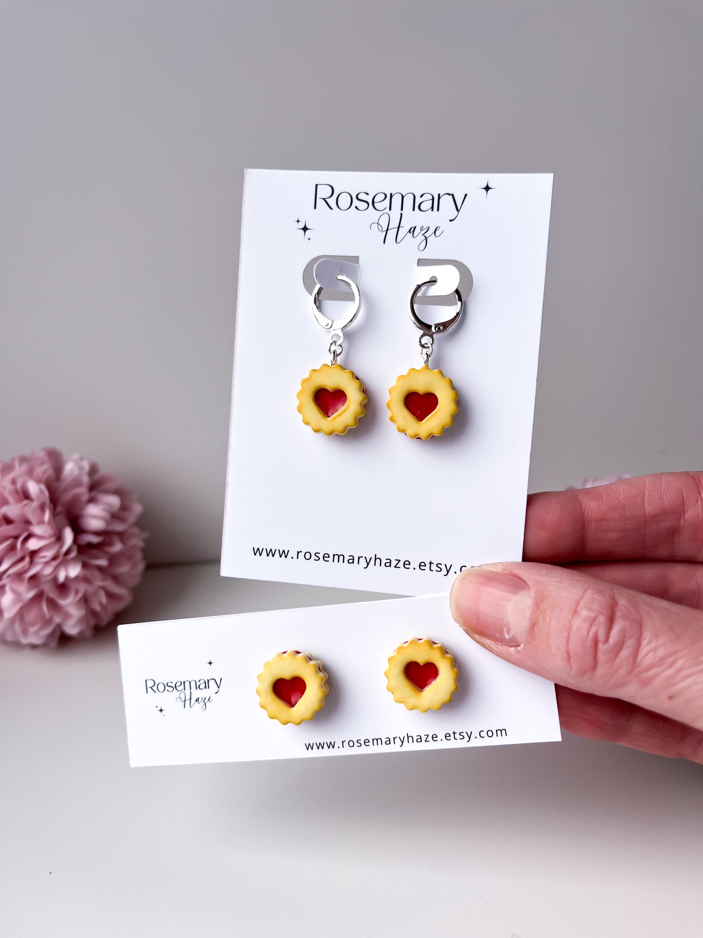 Jammy Heart Huggie Hoops