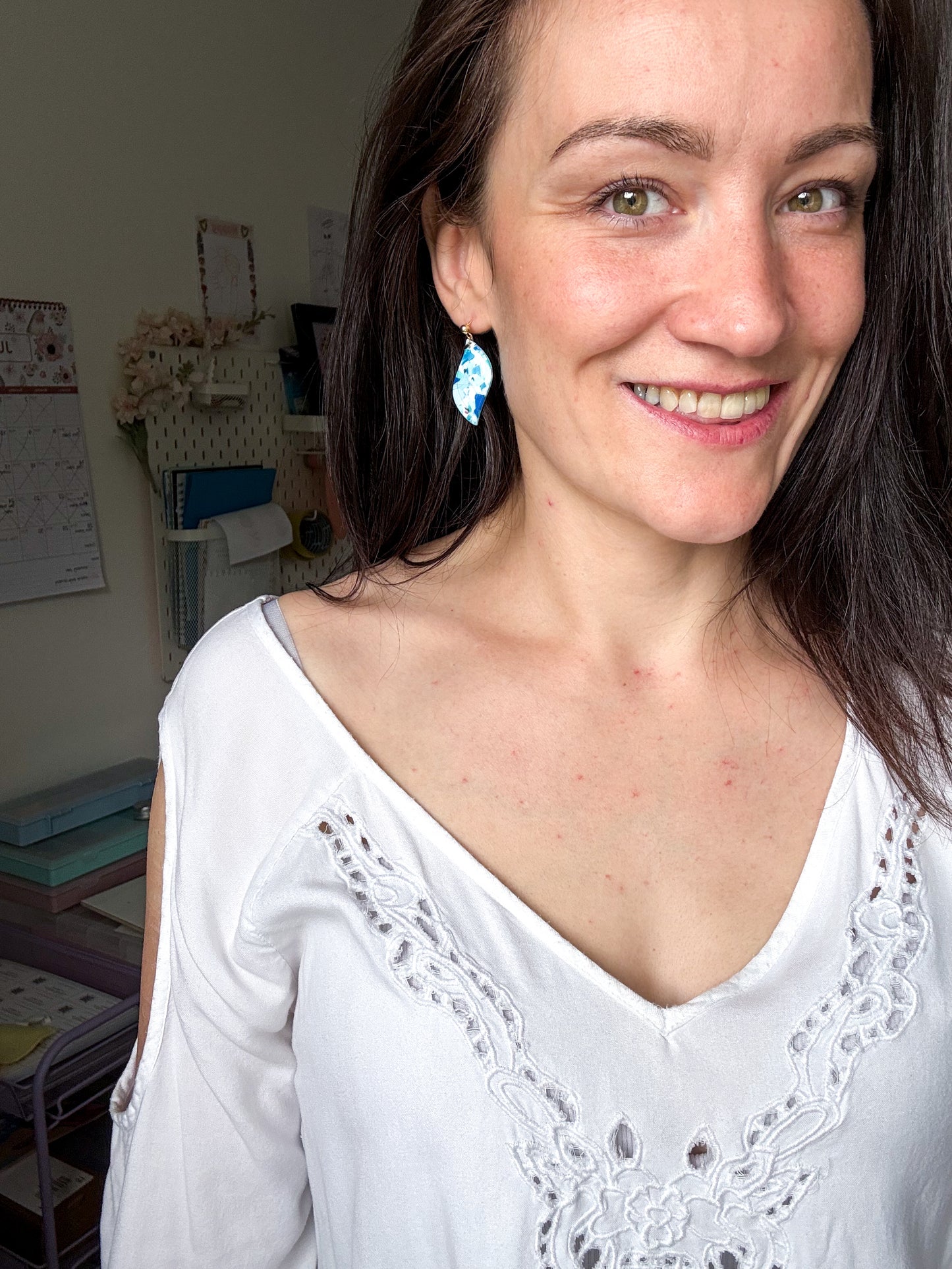 Ocean Blue Wave Dangles