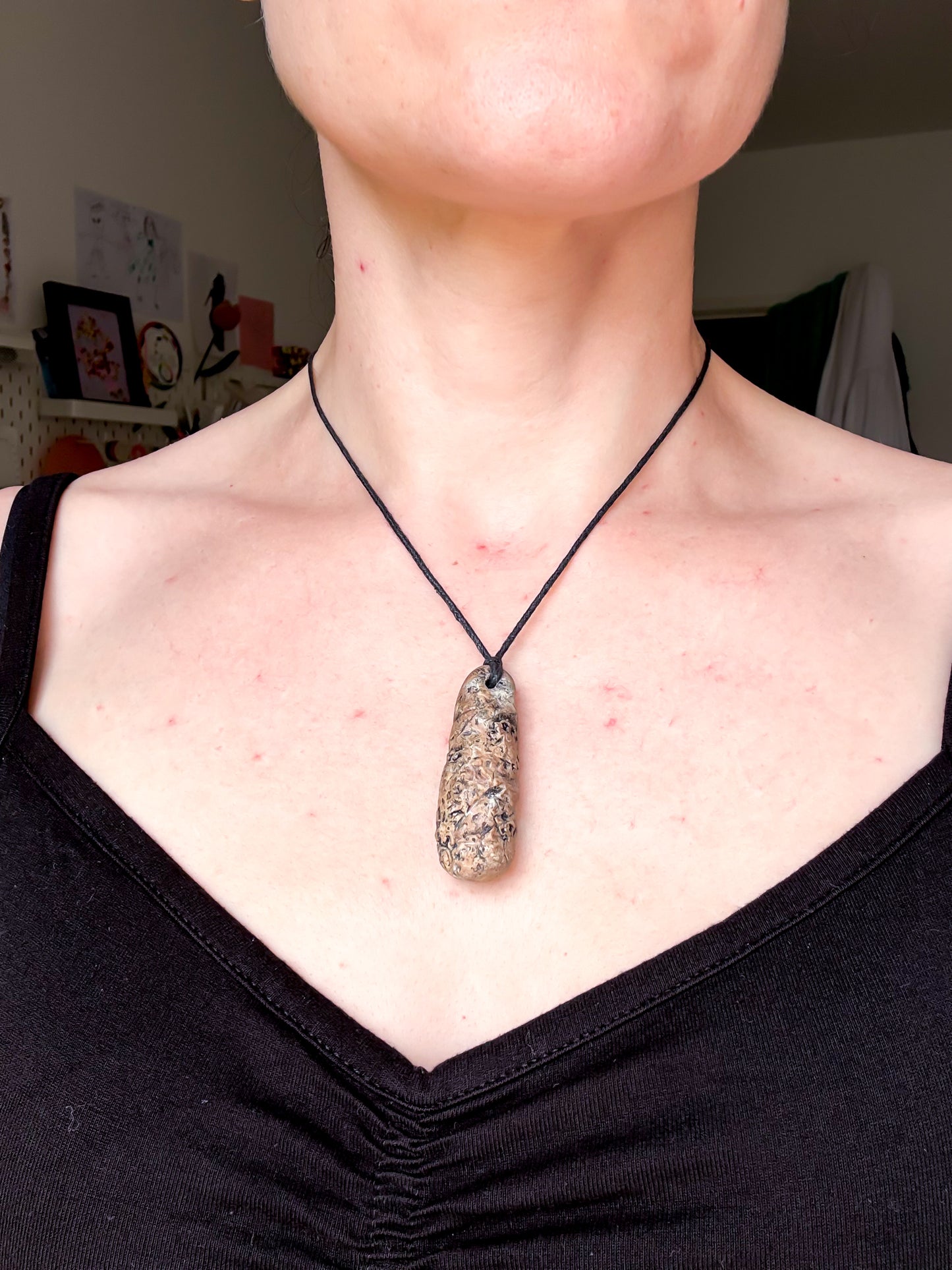 OOAK fake stone pendants