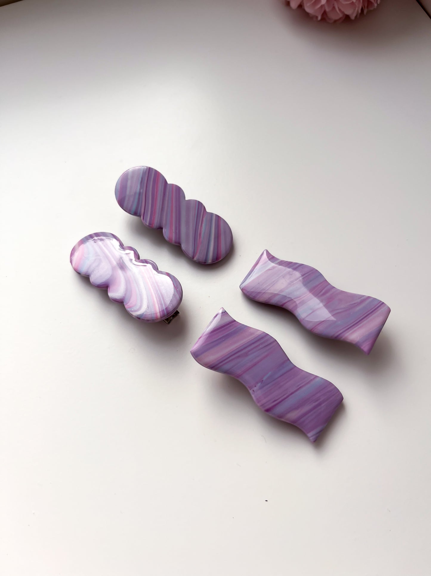 zero waste purple hair clips
