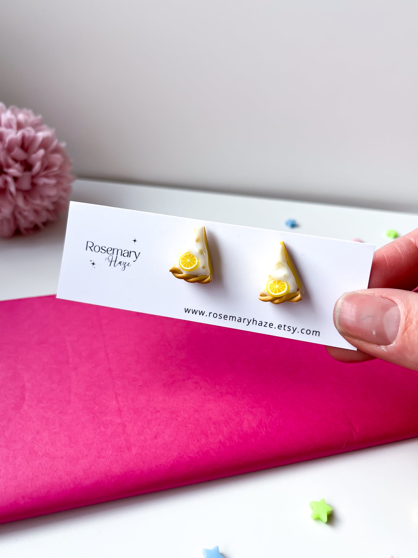 Lemon Meringue Pie Stud Earrings - BUY 2 GET 1 FREE π