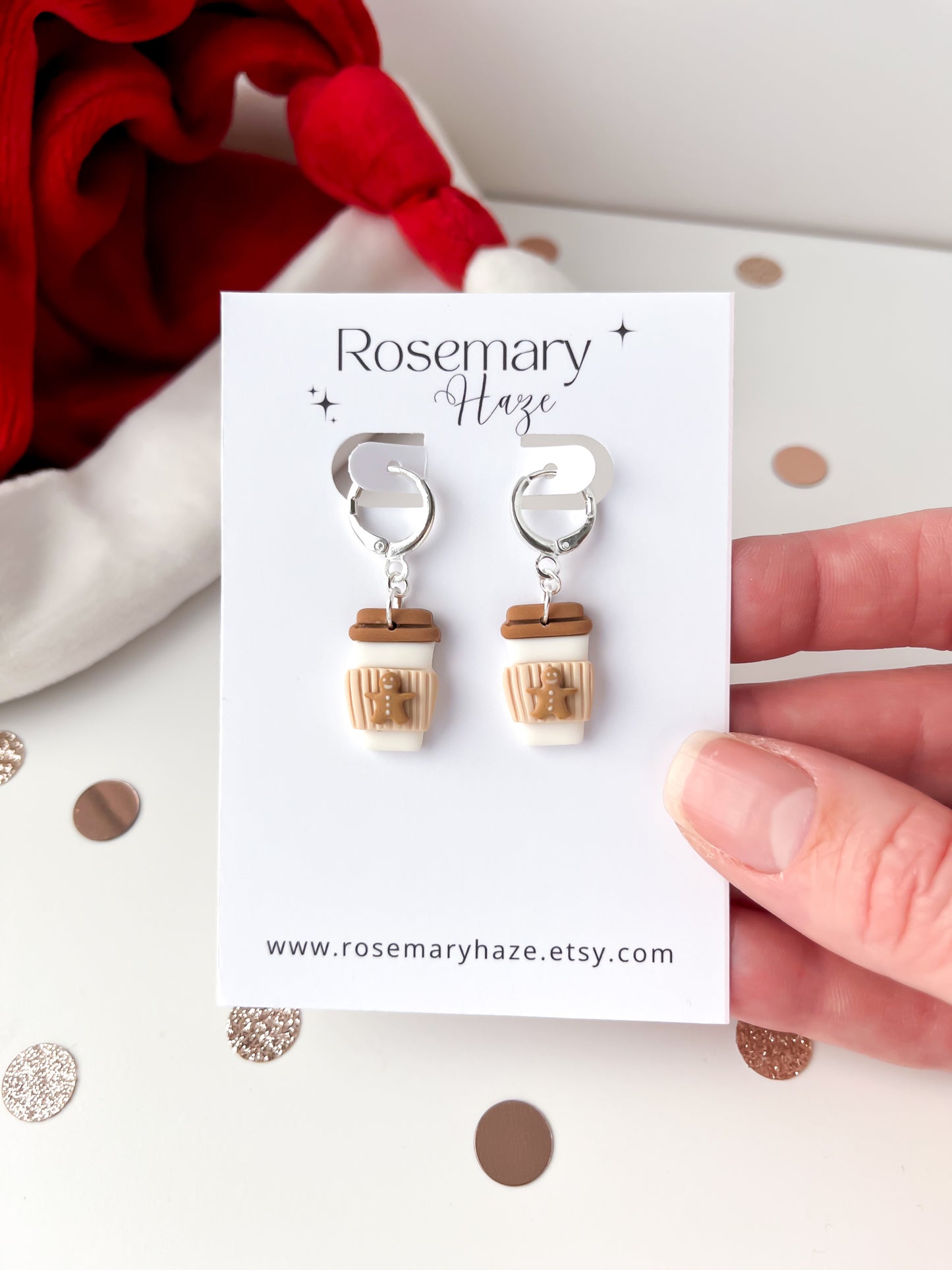 Gingerbread Latte Huggie Hoop Earrings