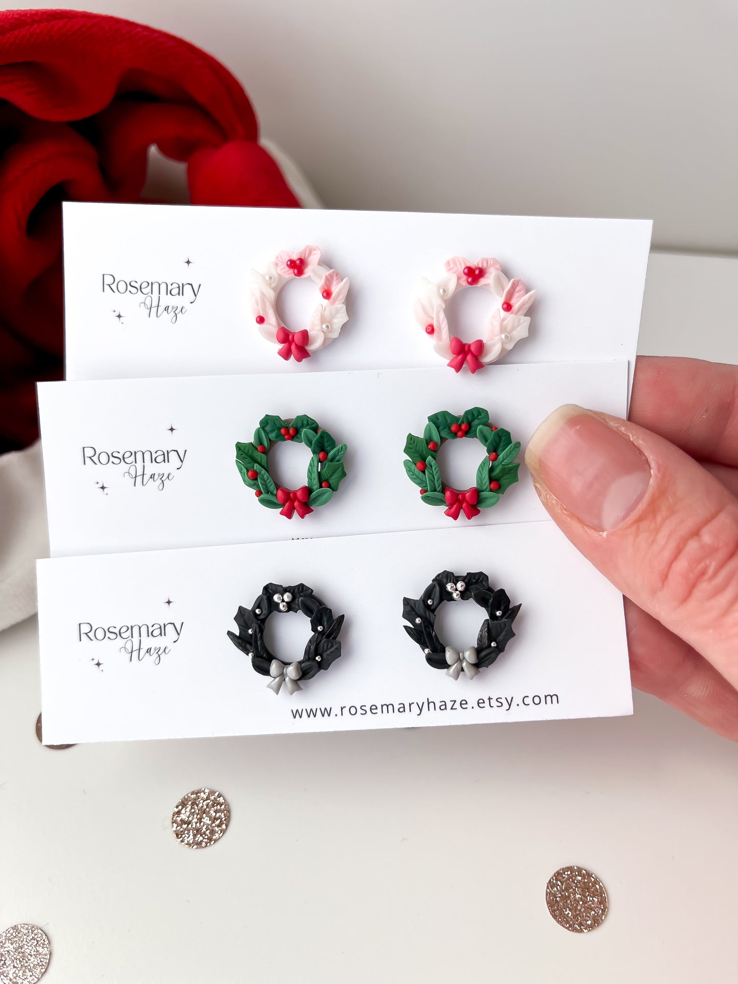 Pink Wreath Stud Earrings - BUY 2 GET 1 FREE ๐