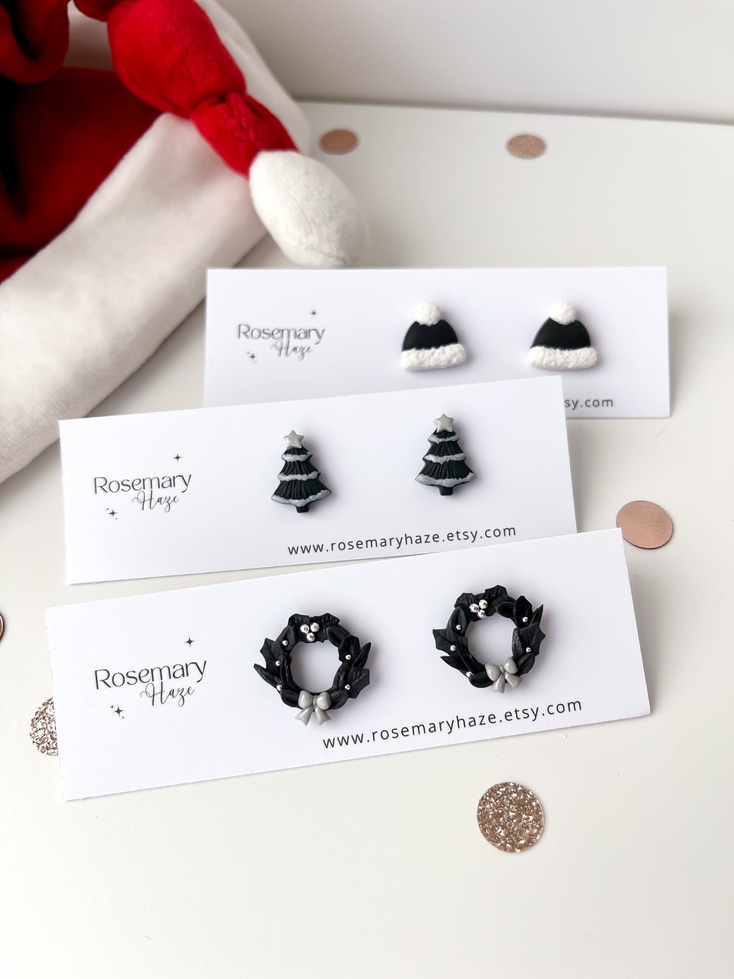 Black Wreath Stud Earrings - BUY 2 GET 1 FREE π