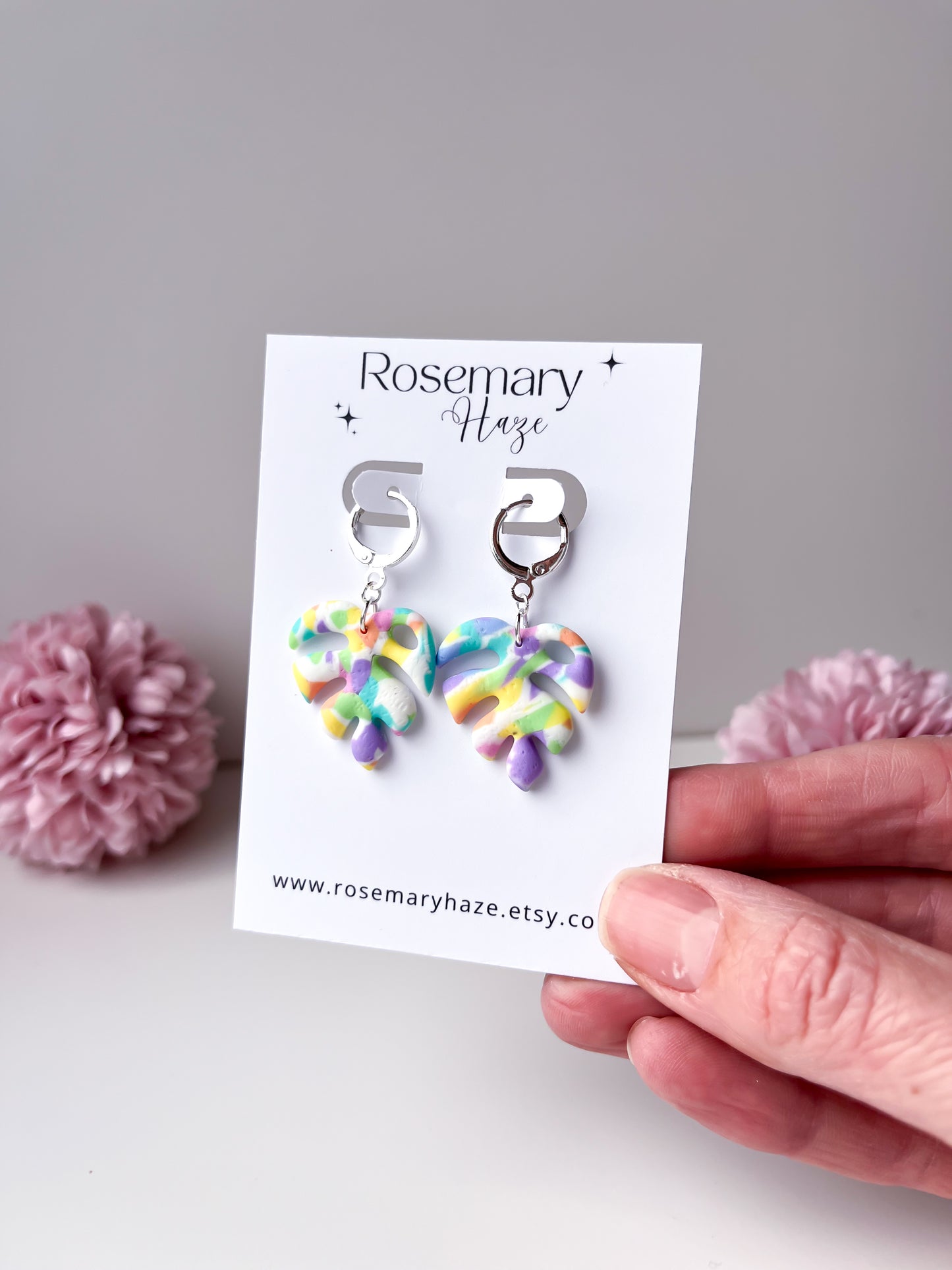 Rainbow zero waste monstera huggies