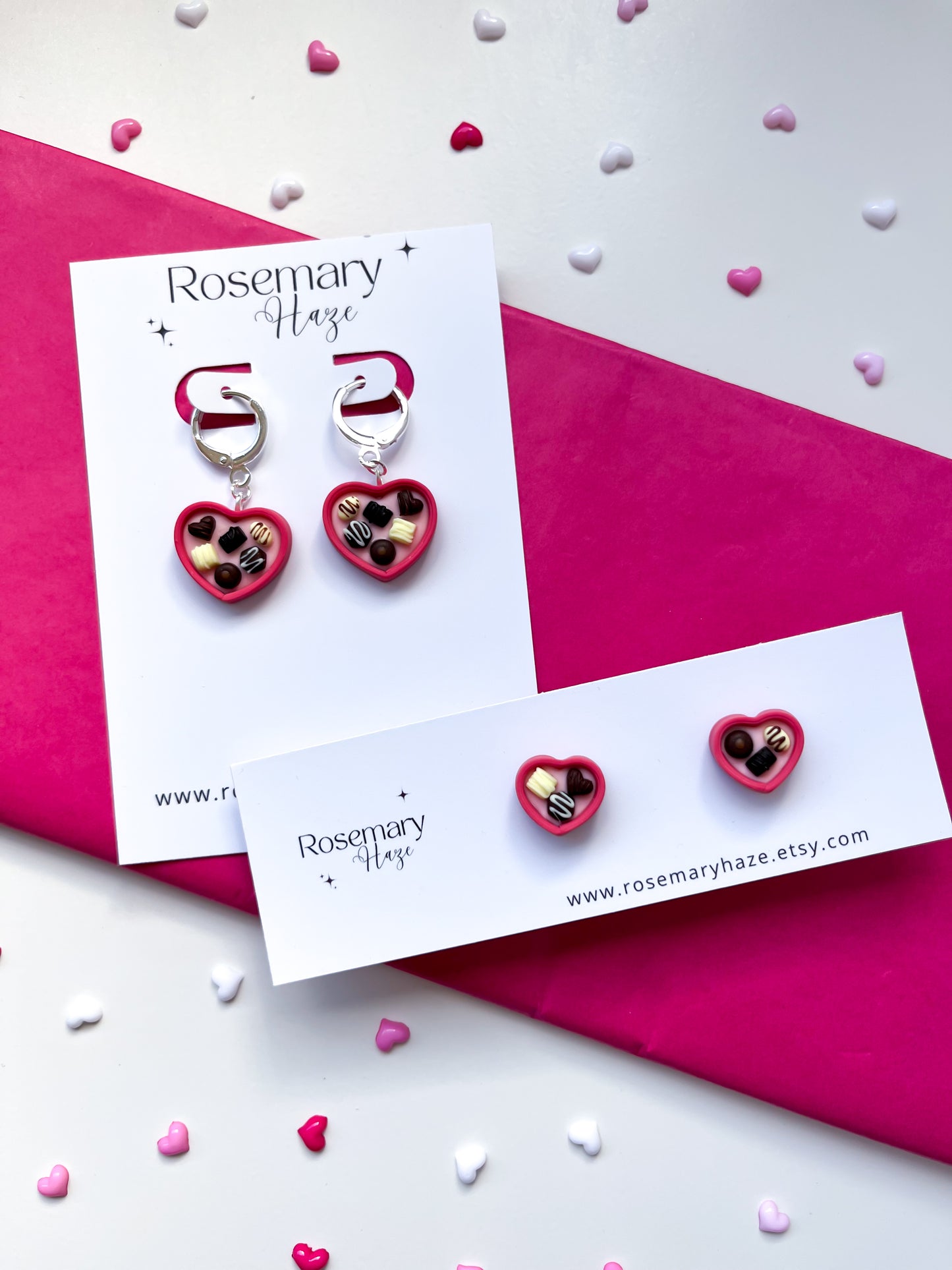 Box of Chocolates Huggie Hoops