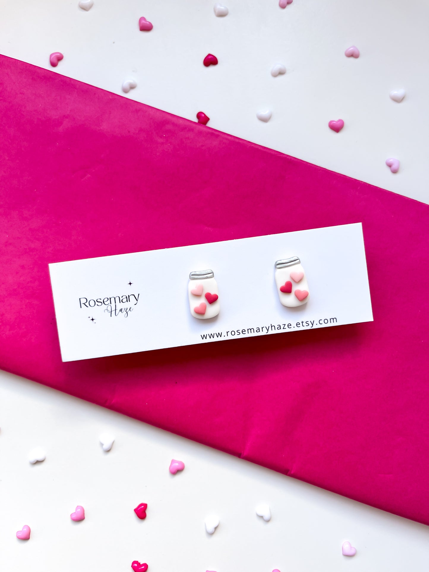 Jar of Hearts Stud Earrings