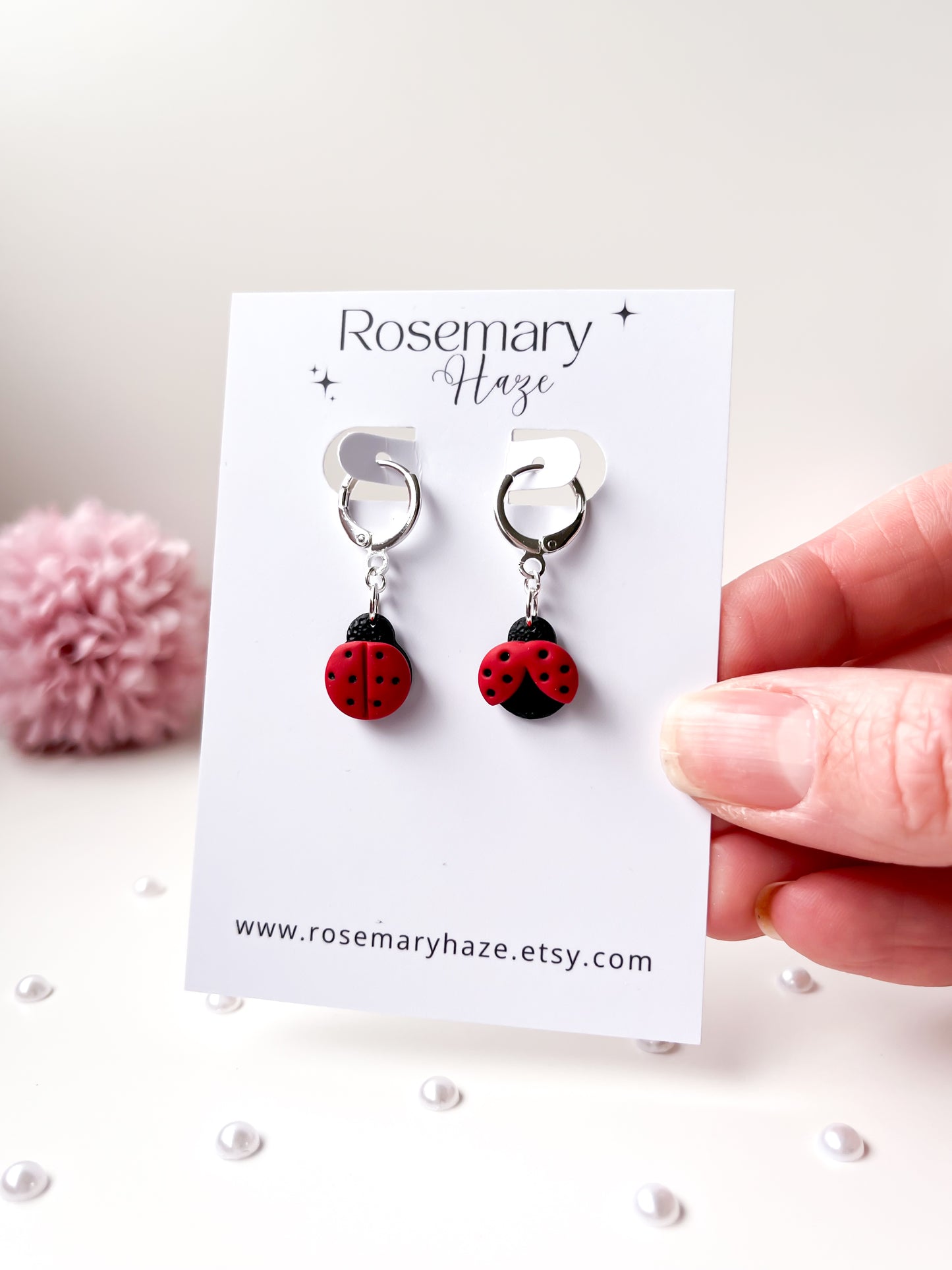Ladybird Huggie Hoop Earrings