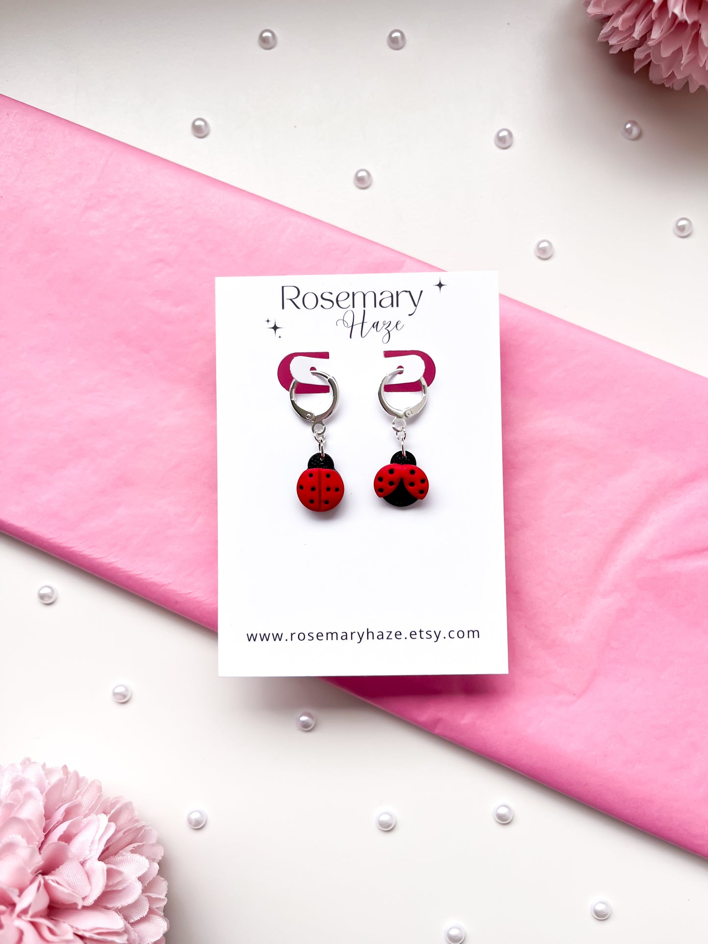 Ladybird Huggie Hoop Earrings