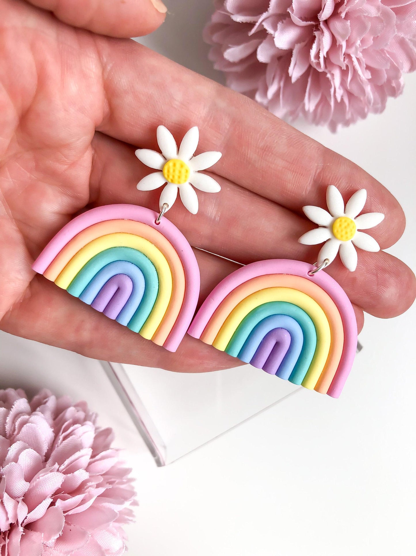 Daisy Rainbow Earrings