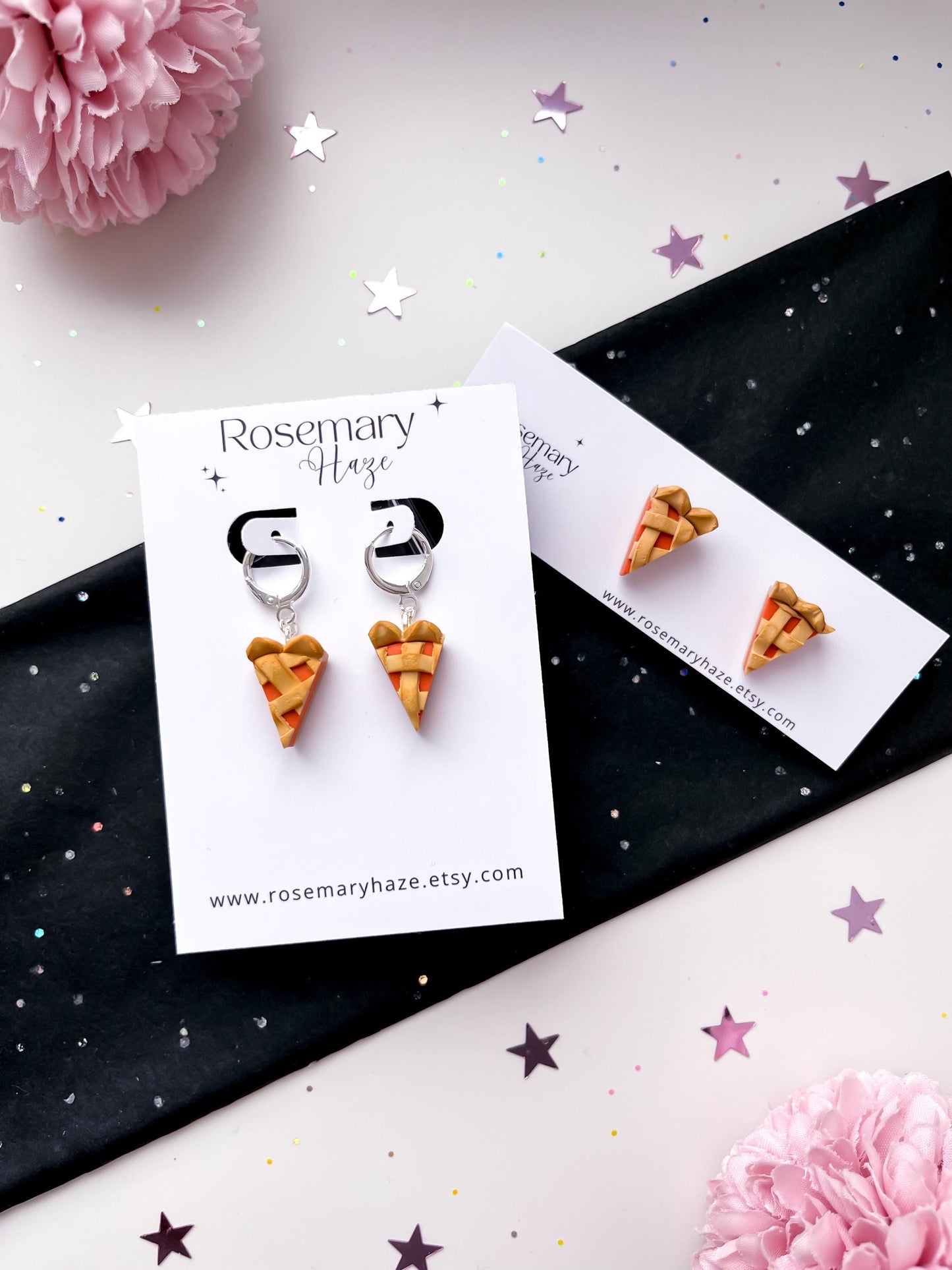 Autumn Food Earrings - studs & huggie hoops