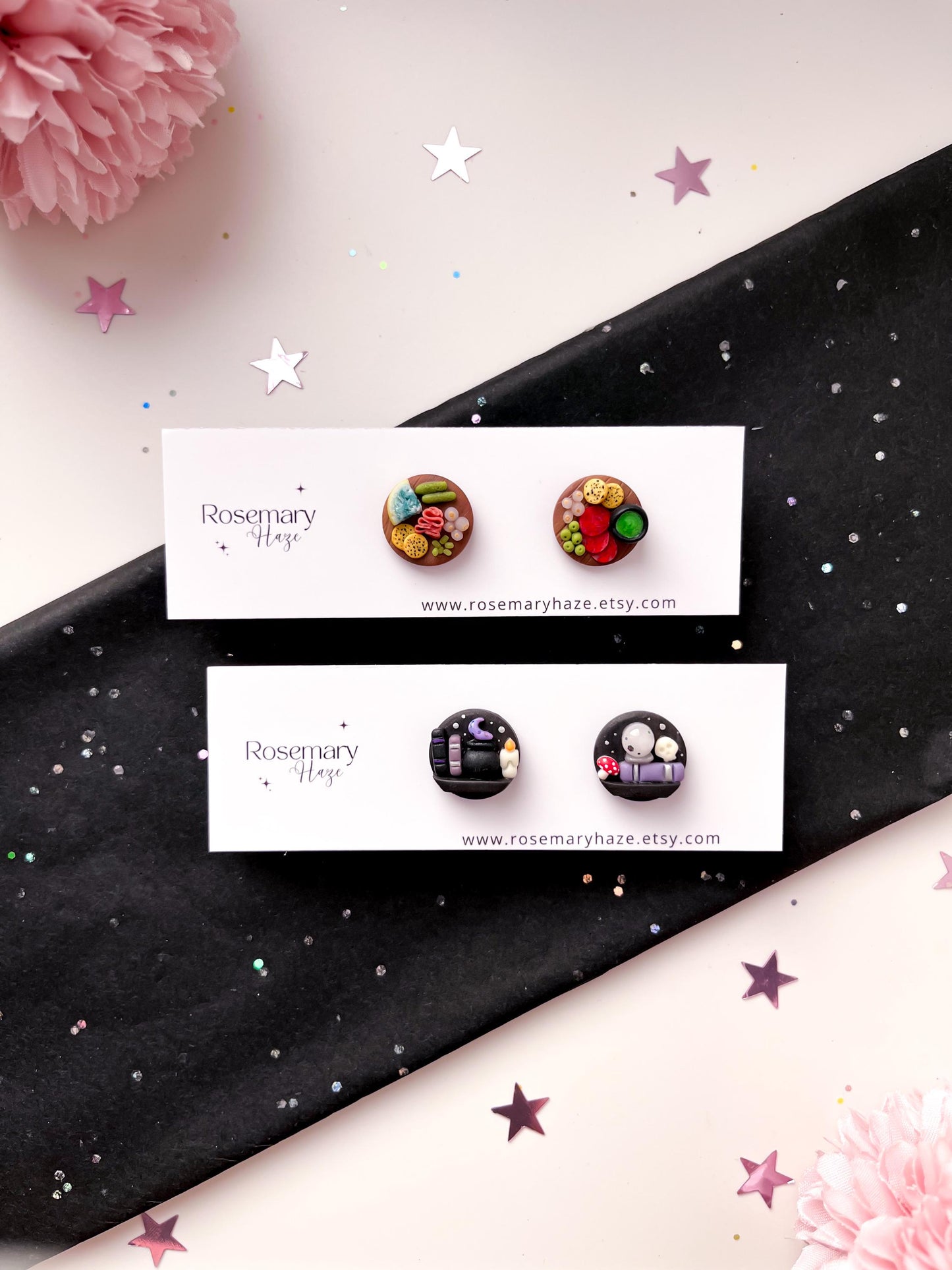 Spooky Charcuterie Board Earrings - Halloween edition