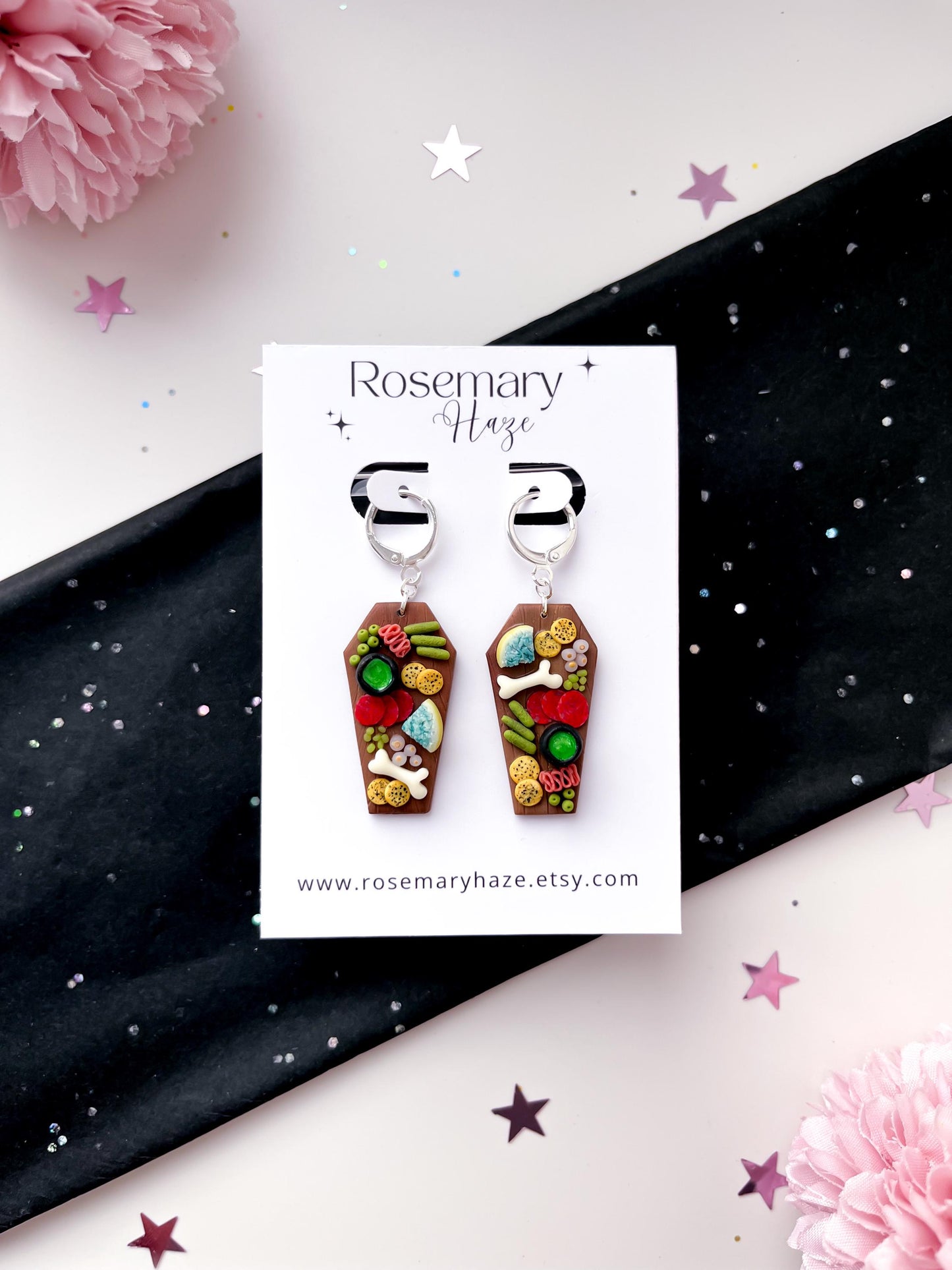 Spooky Charcuterie Board Earrings - Halloween edition
