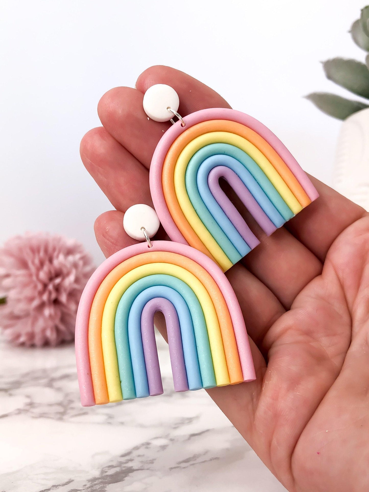 Big Rainbow Earrings