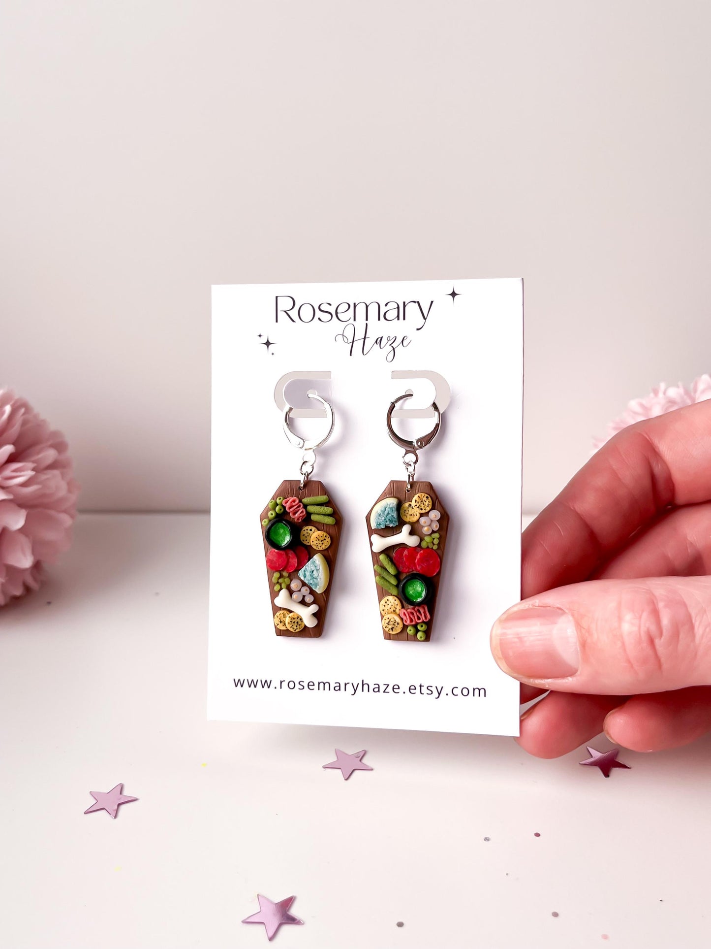 Spooky Charcuterie Board Earrings - Halloween edition