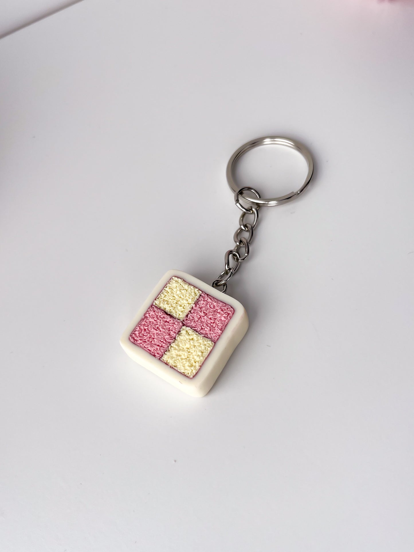 Battenberg Cake Keyring