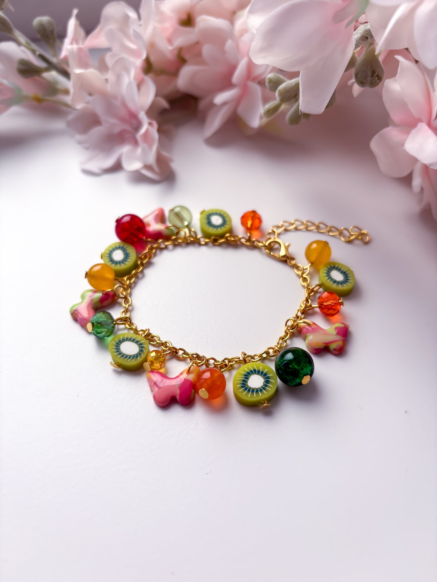 OOAK charm bracelet - fruity
