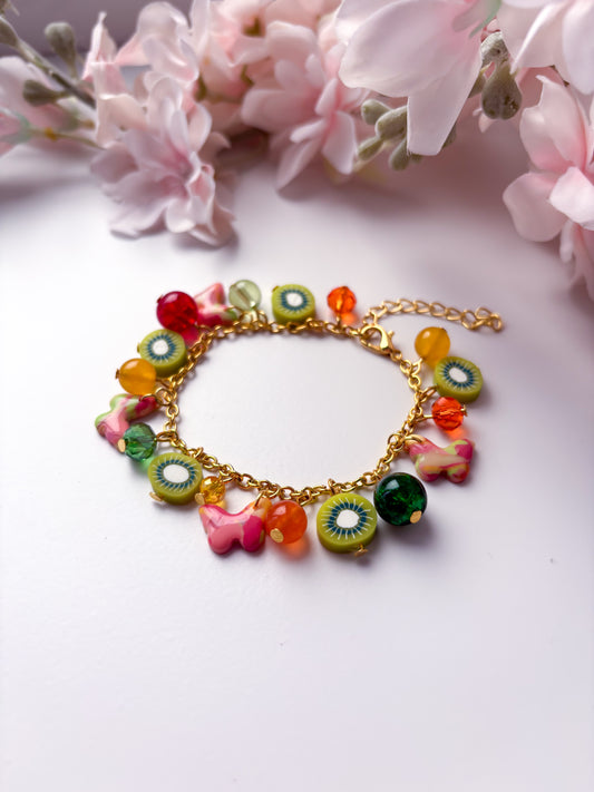 OOAK charm bracelet - fruity