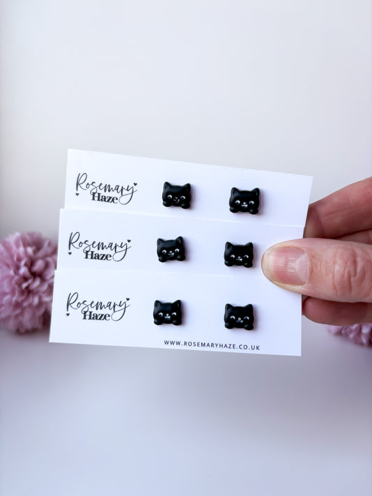 Black Cat Studs