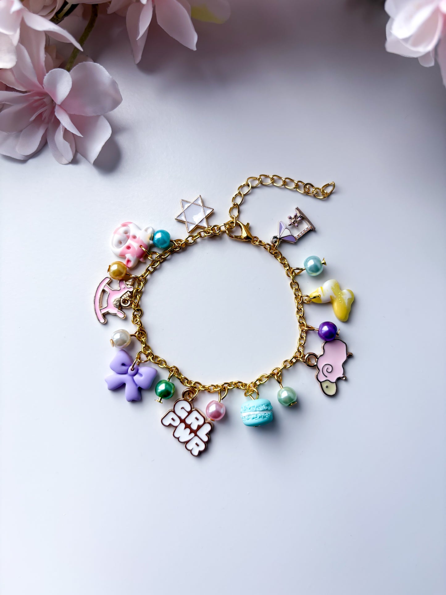 OOAK charm bracelet - multicoloured