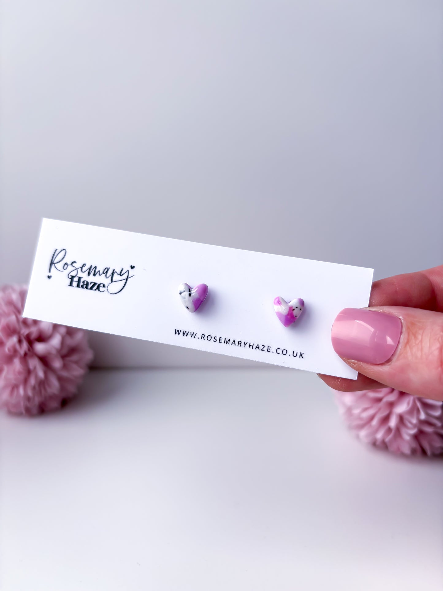 Foxglove Mini Heart Studs