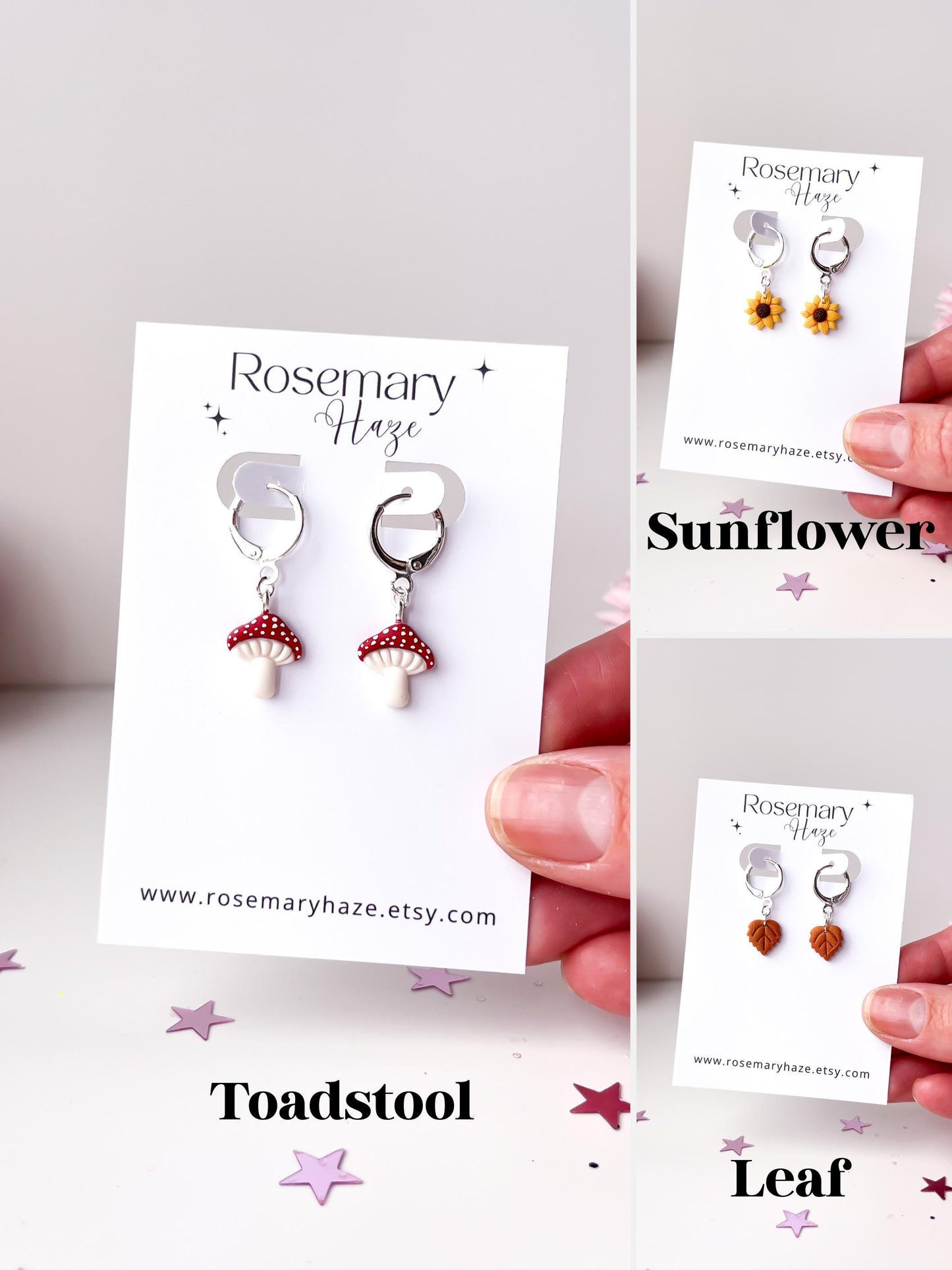 Dainty Halloween Earrings - studs & huggie hoops