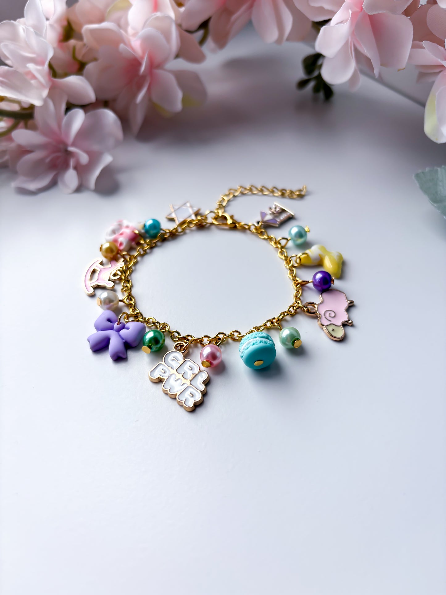 OOAK charm bracelet - multicoloured
