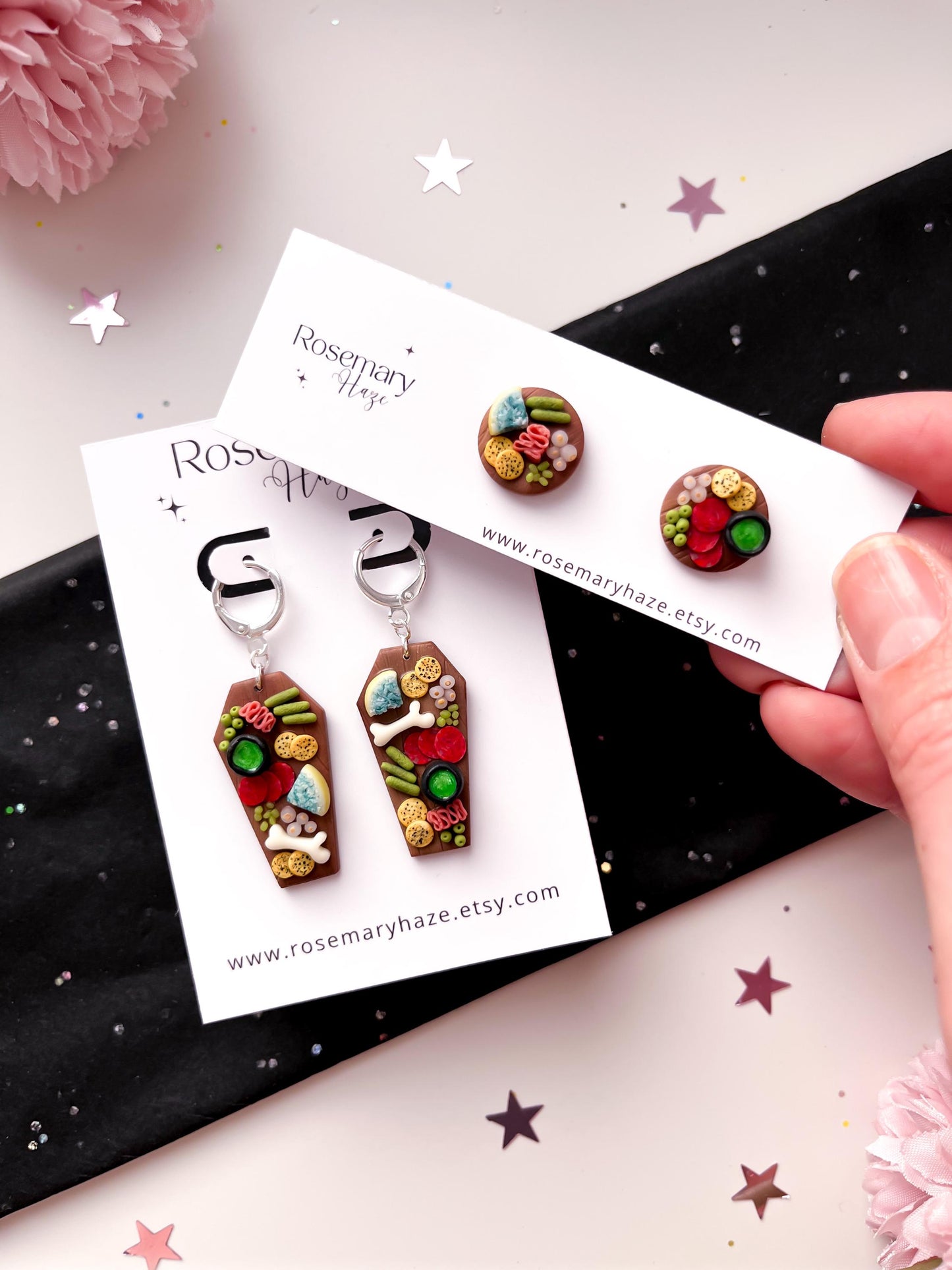 Spooky Charcuterie Board Earrings - Halloween edition