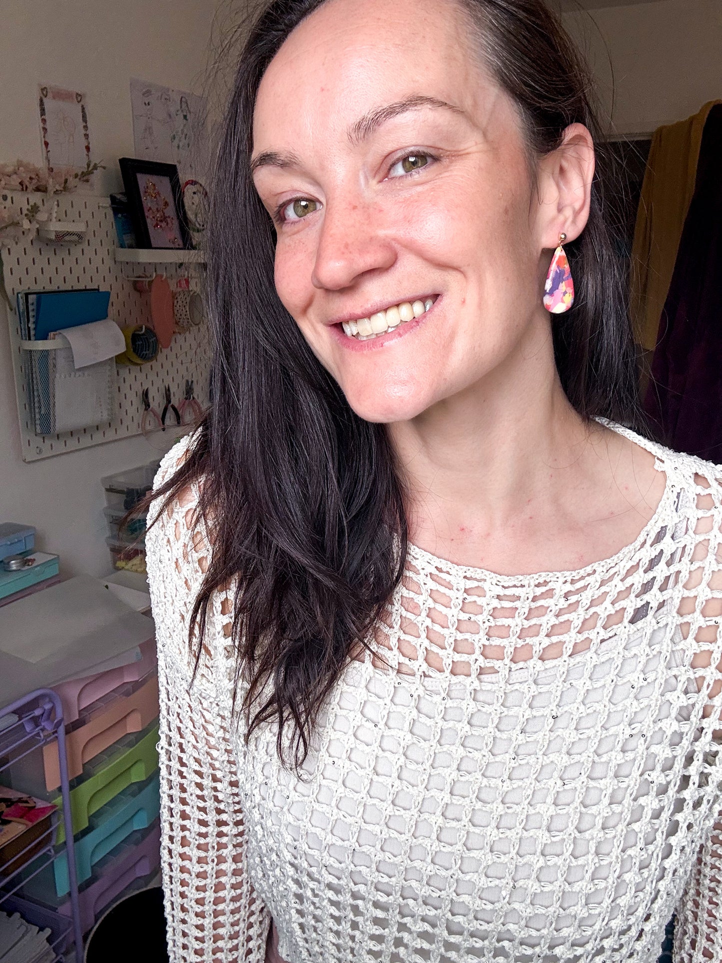 Summer Bouquet Teardrop Dangles