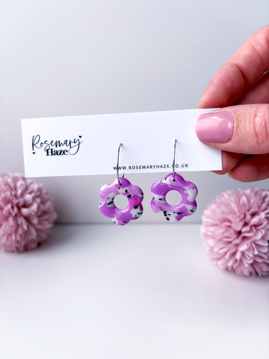 Foxglove Flower Hoops