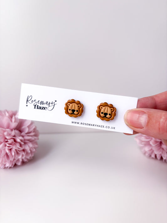 Cute Animals Studs - Lion