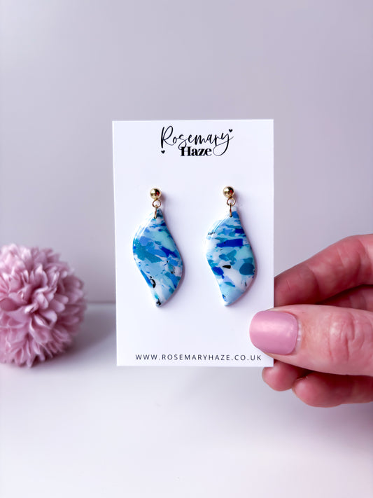 Ocean Blue Wave Dangles