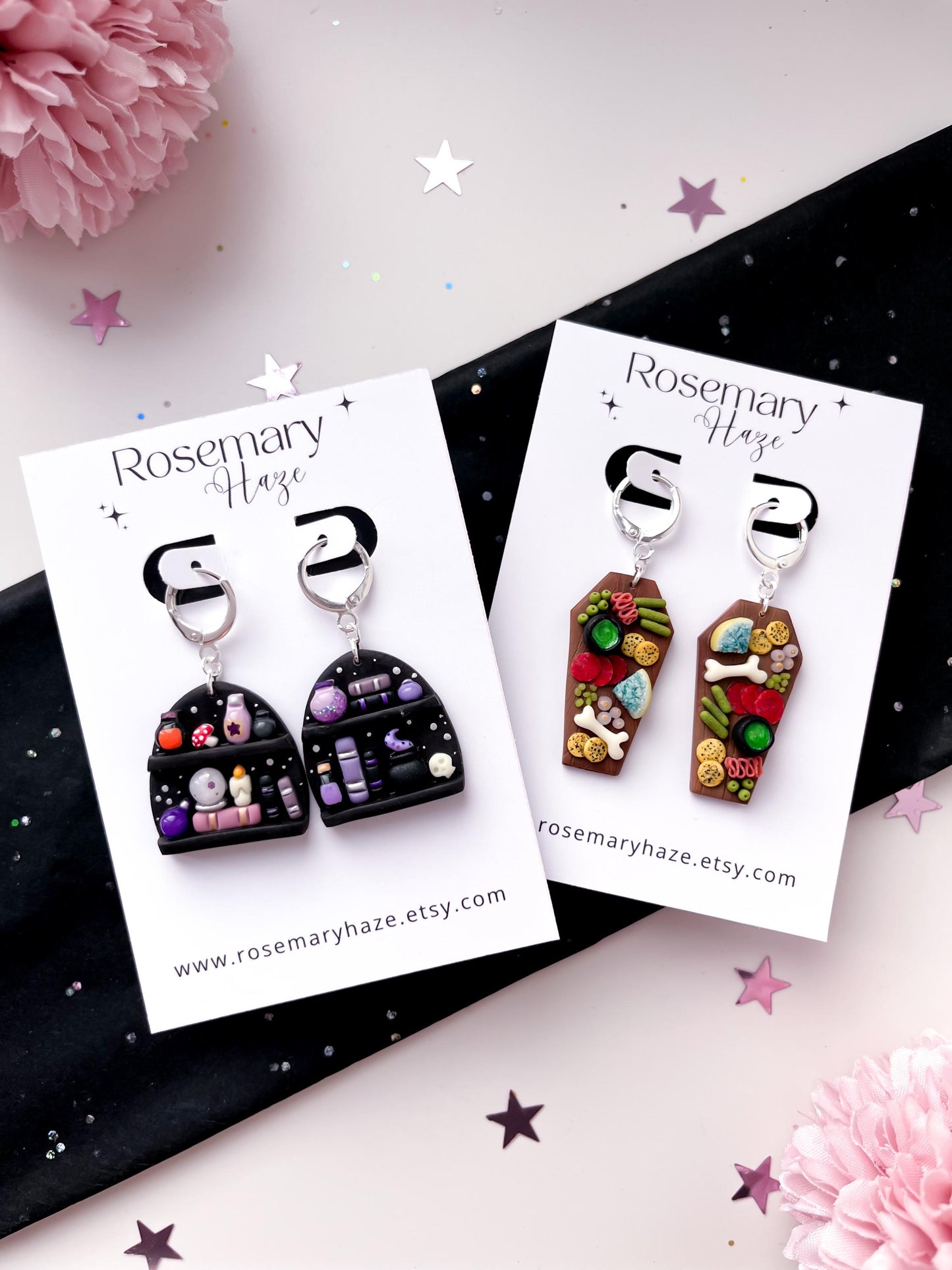 Spooky Charcuterie Board Earrings - Halloween edition
