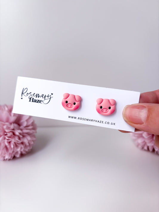 Cute Animals Studs - Pig