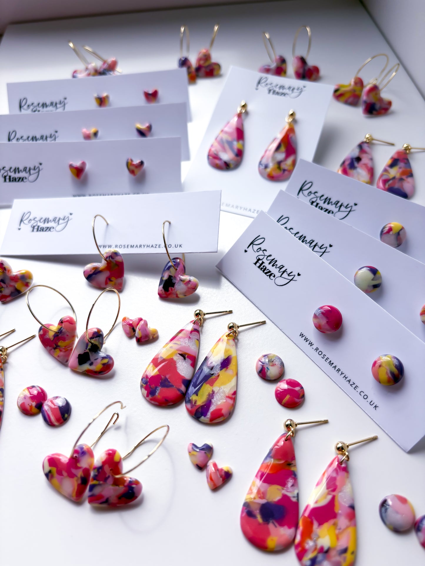 Summer Bouquet Mini Heart Studs