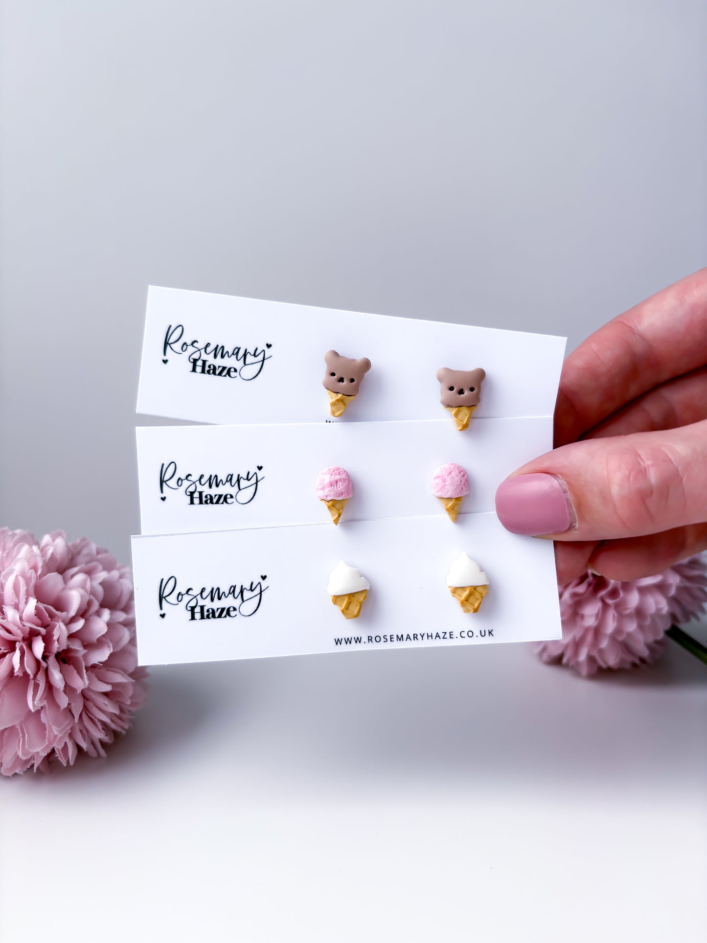 Ice Cream Studs - Raspberry Ripple