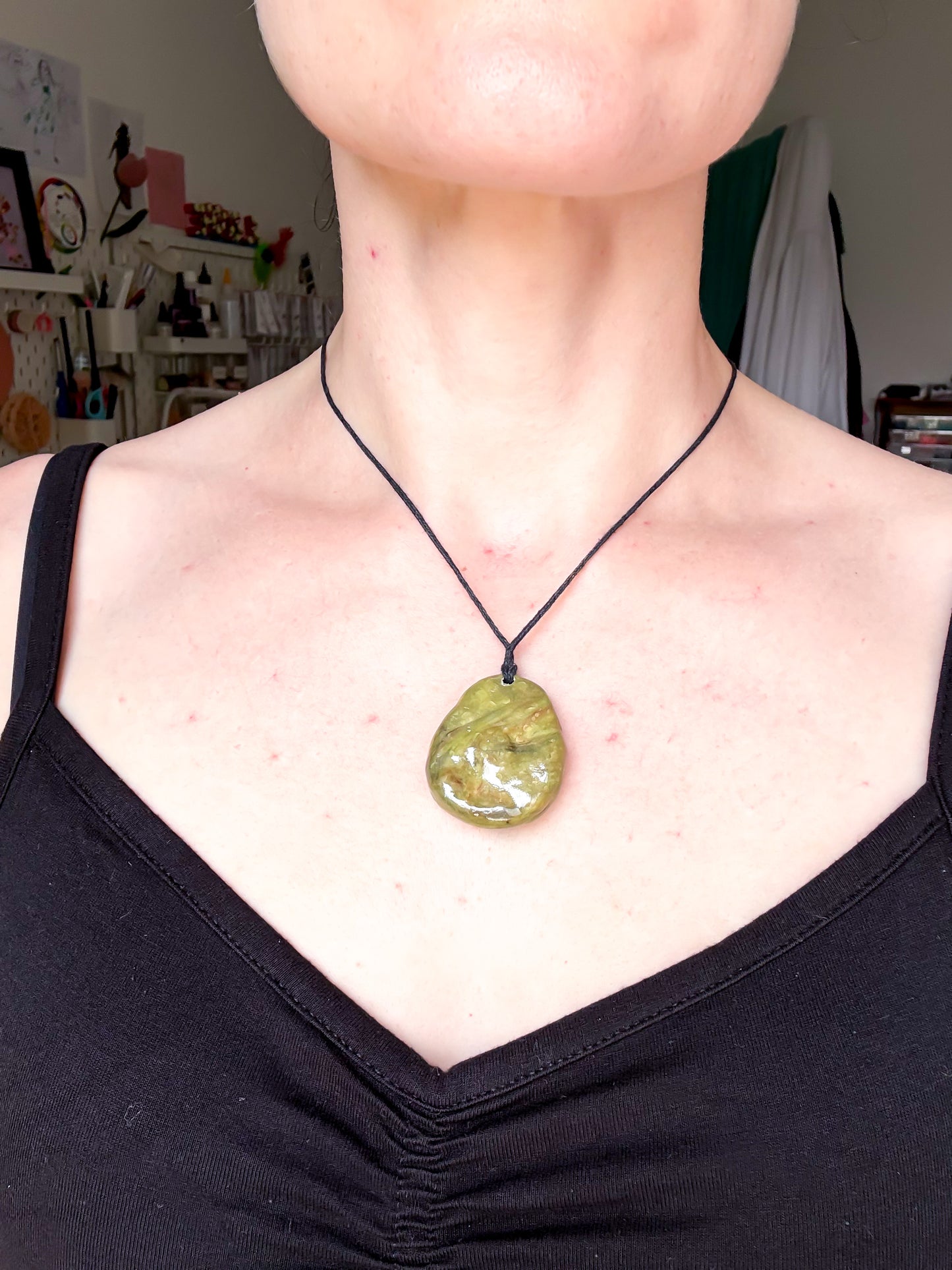 OOAK fake stone pendants