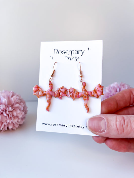 Pink & Gold Marble Dragons