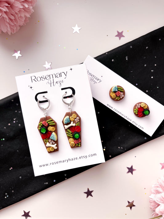 Spooky Charcuterie Board Earrings - Halloween edition