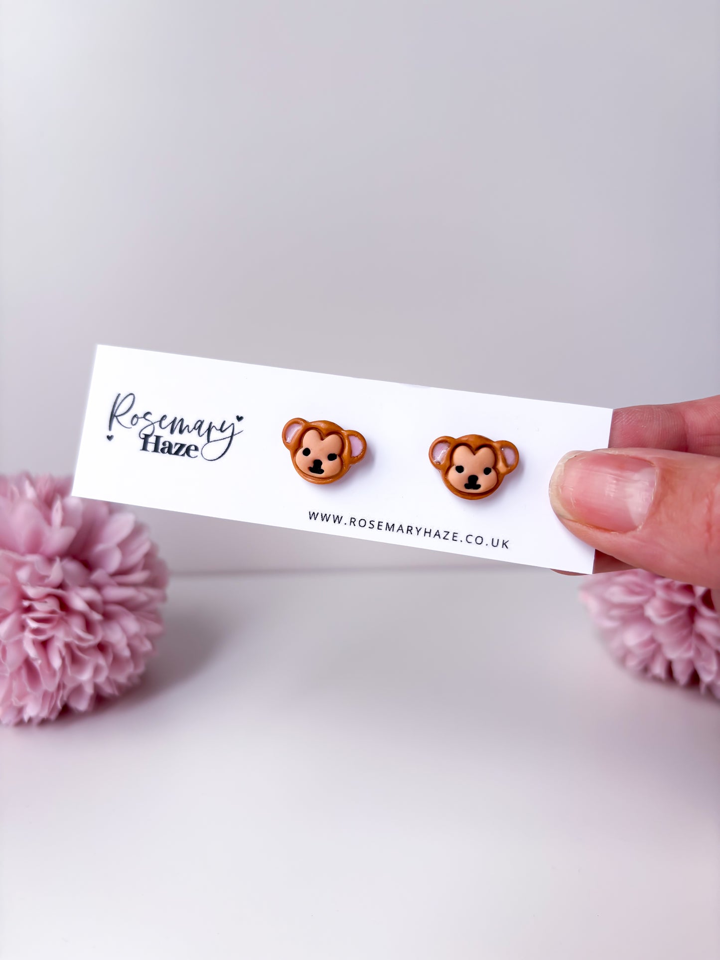 Cute Animals Studs - Monkey